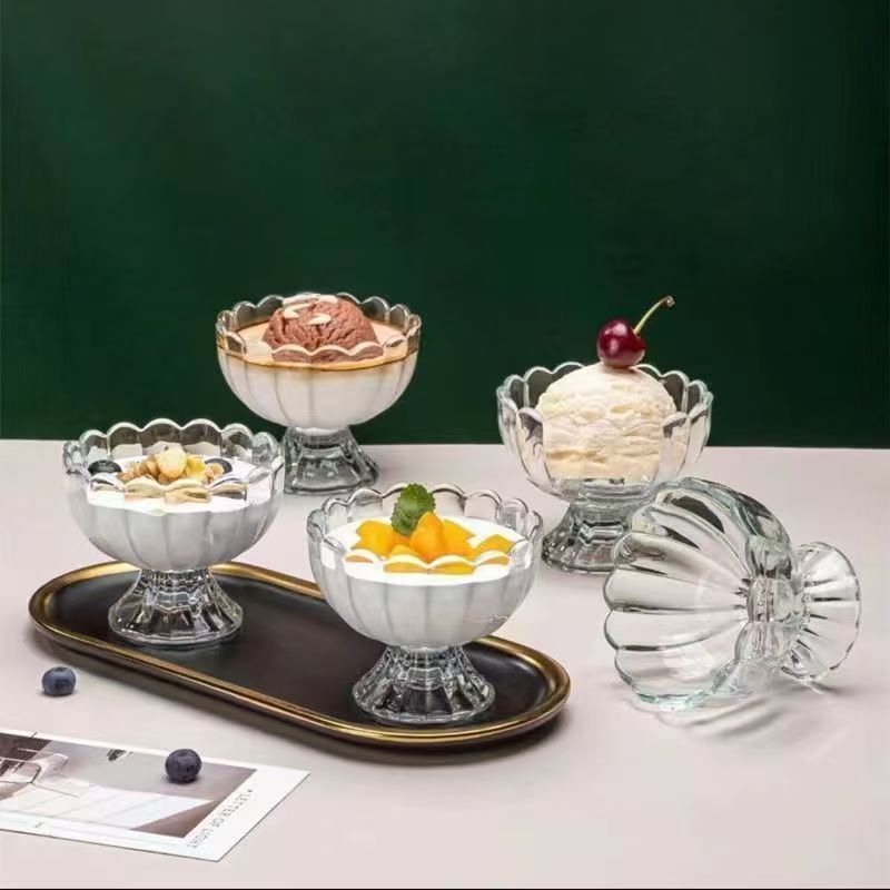 Vintage Glass Dessert Bowls
