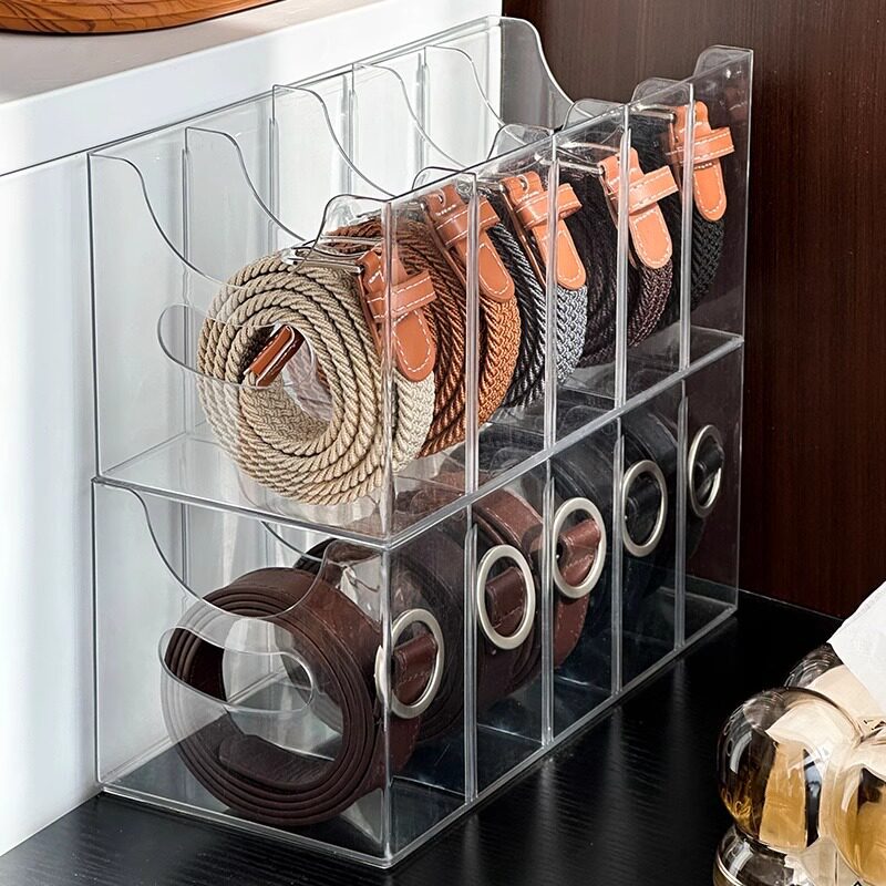 Transparent Belt Storage Box