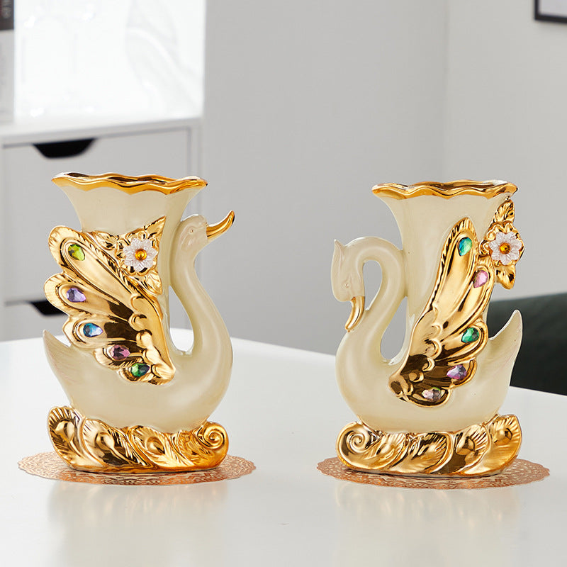 Luxury Swan Flower Pot(Only vase)