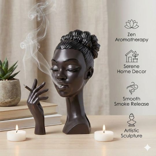 Elegant Lady Face Incense Burner