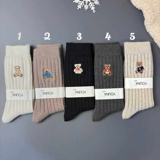 Cute Bear Crew Socks