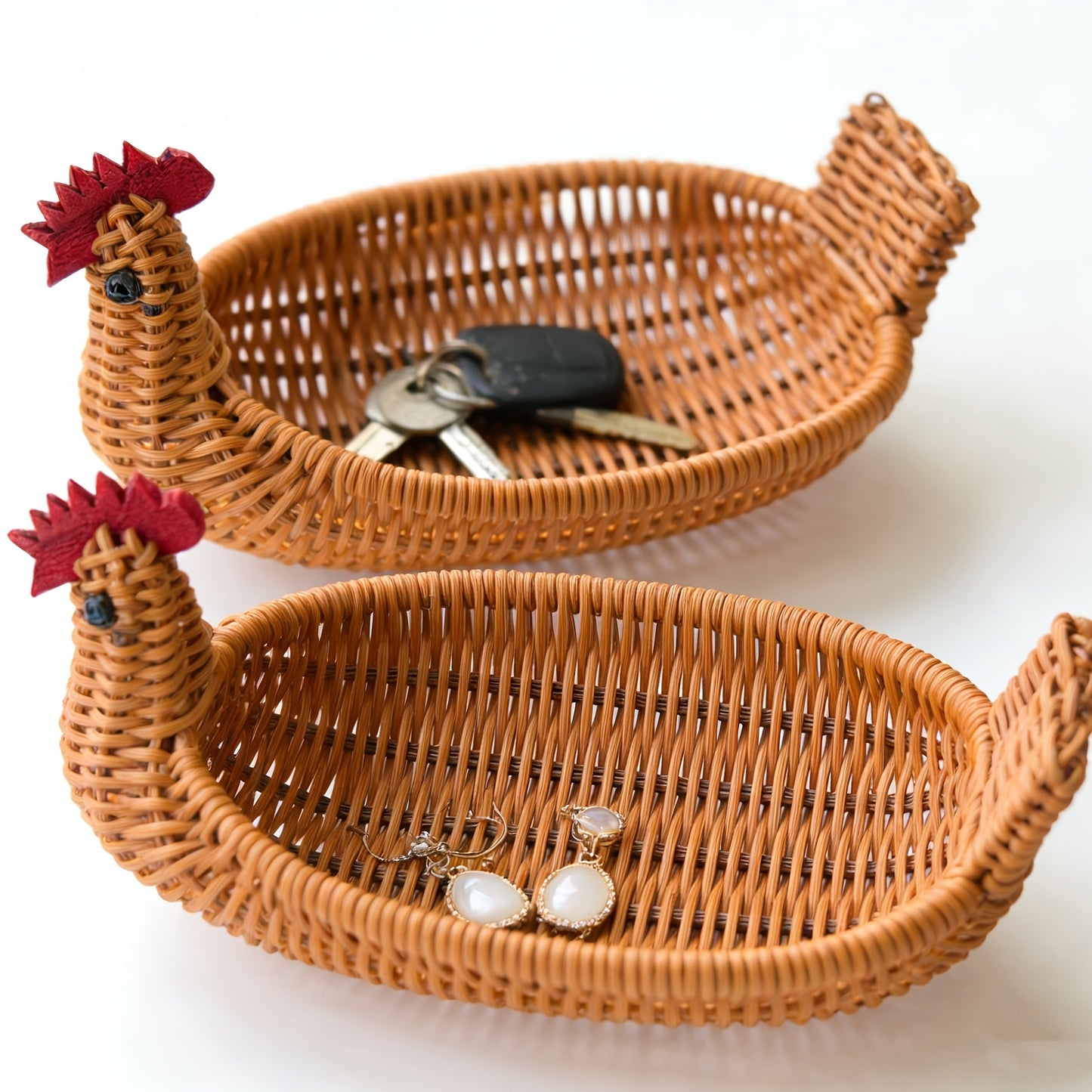 Hen Shaped Handwoven Basket