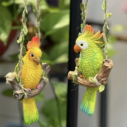 Hanging Parrot Decor Ornament