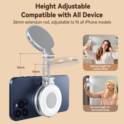 Magnetic Mirror & Selfie Light