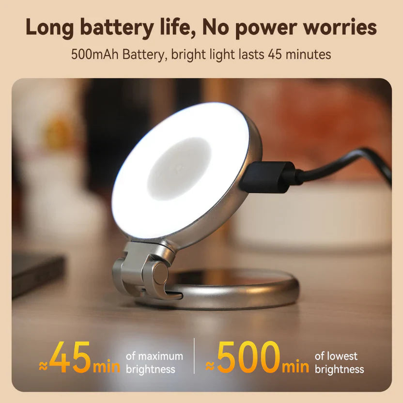 Magnetic Mirror & Selfie Light