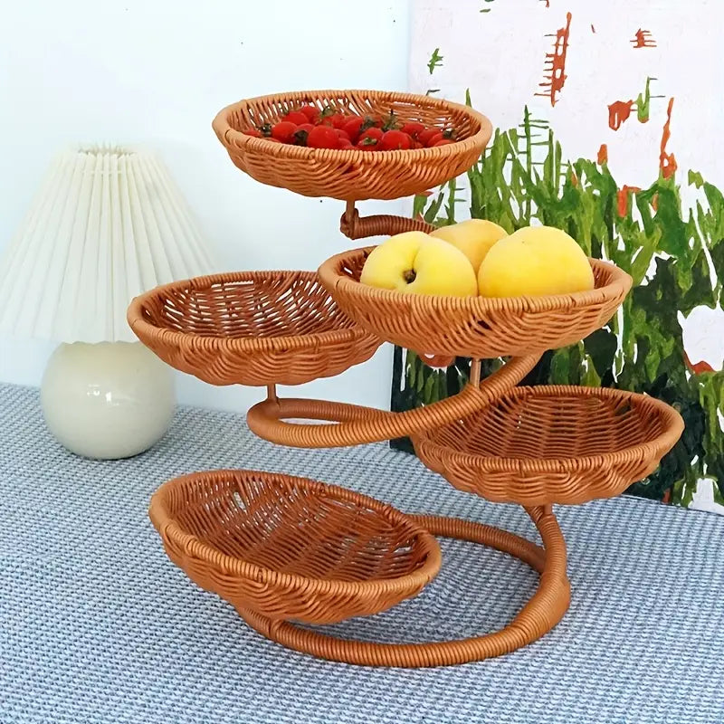 Multi-Tier Woven Storage Rack