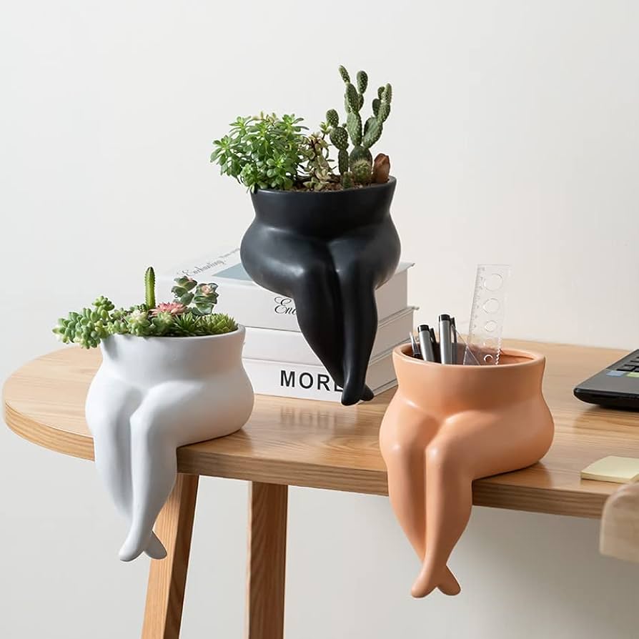 Leg Dangler Ceramic Pot