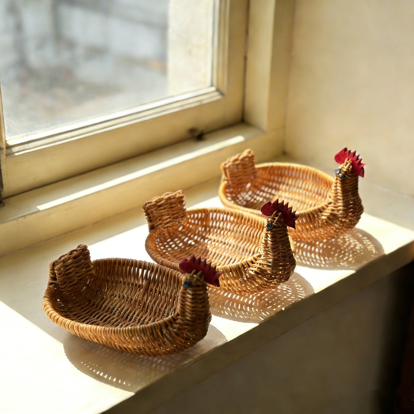 Hen Shaped Handwoven Basket