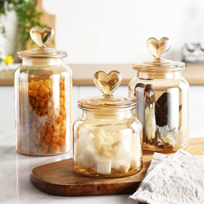 Heart Top Lid Food Storage Jar