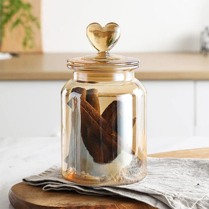Heart Top Lid Food Storage Jar