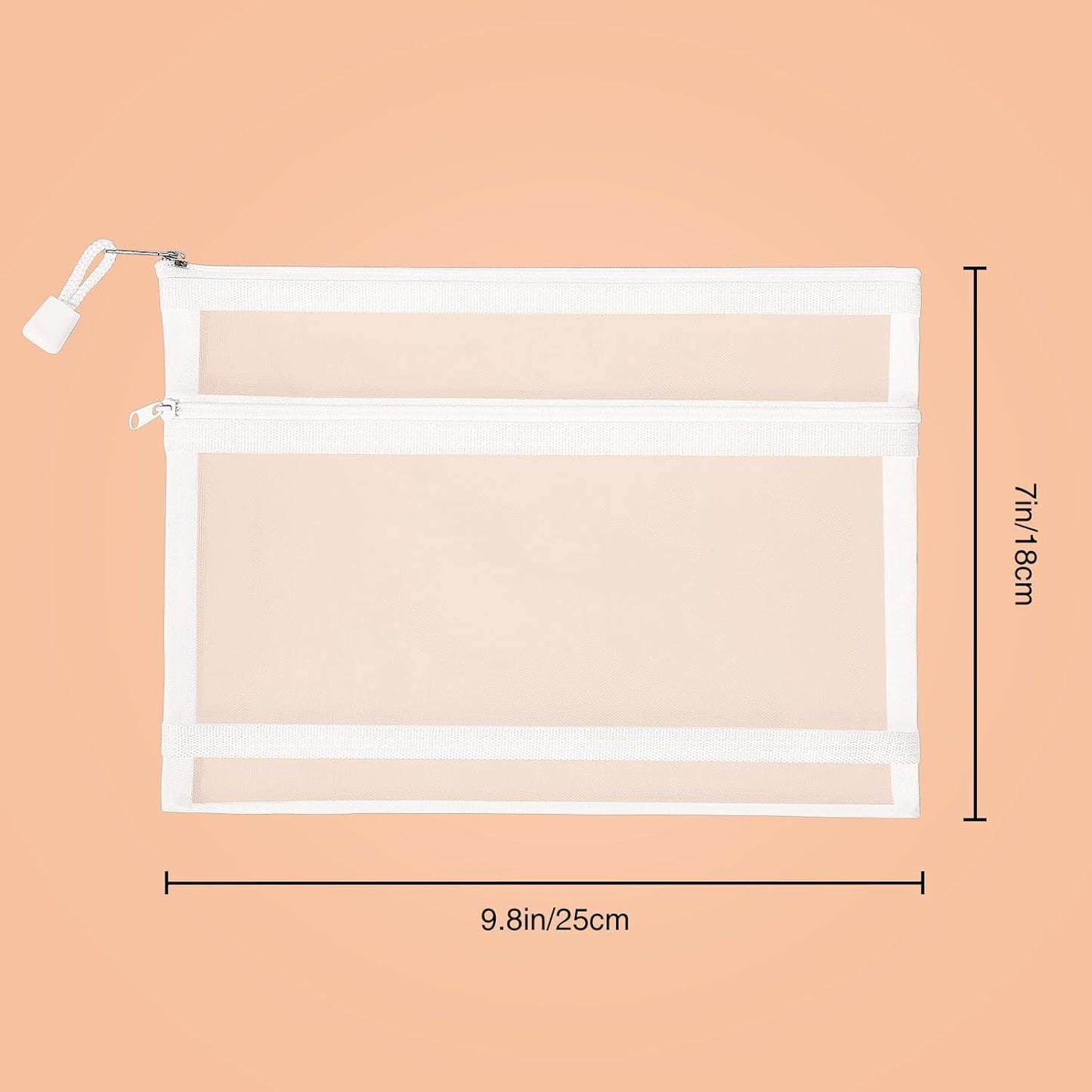 2 Layers Cosmetic Zipper Pouch