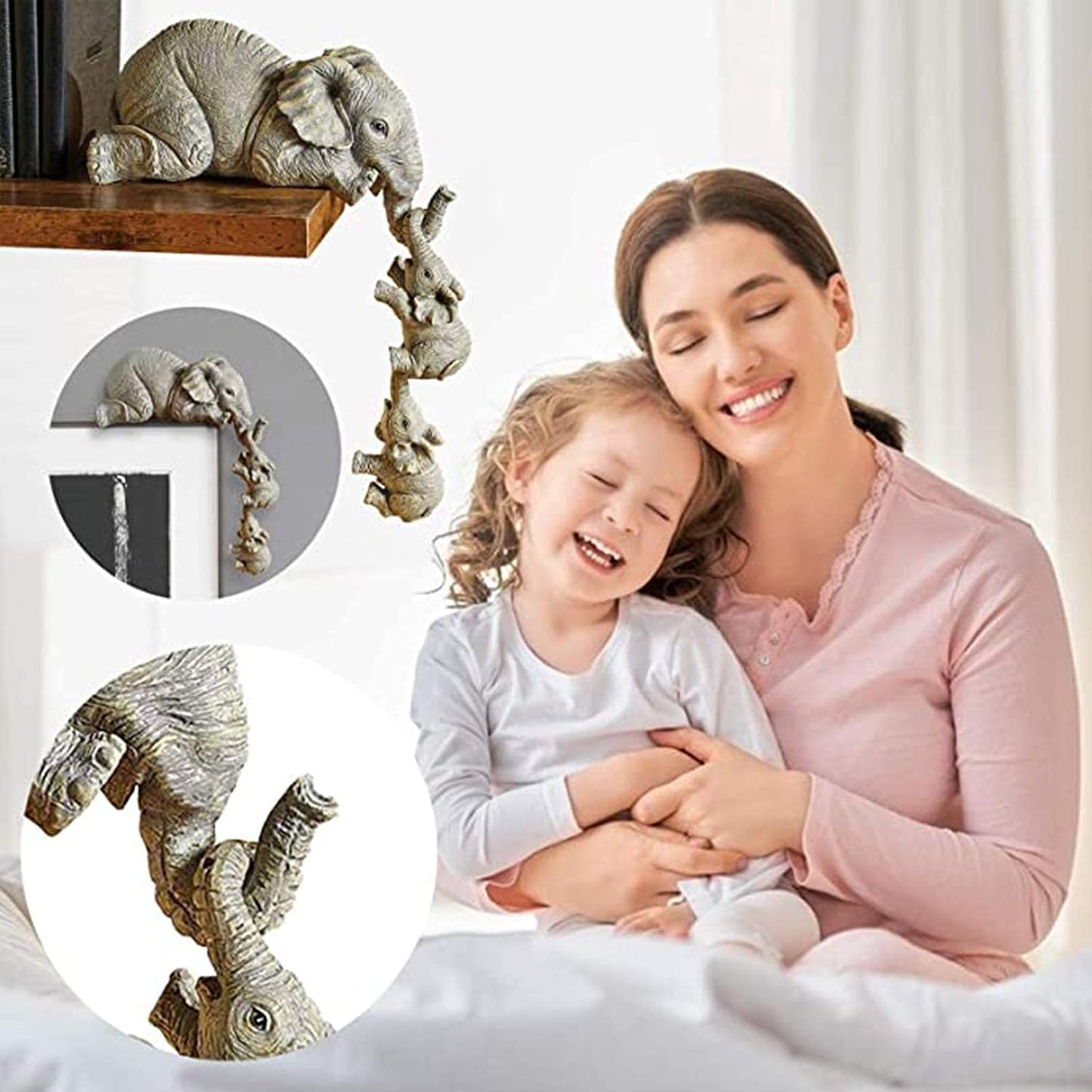Mother & Baby Elephant Figurine