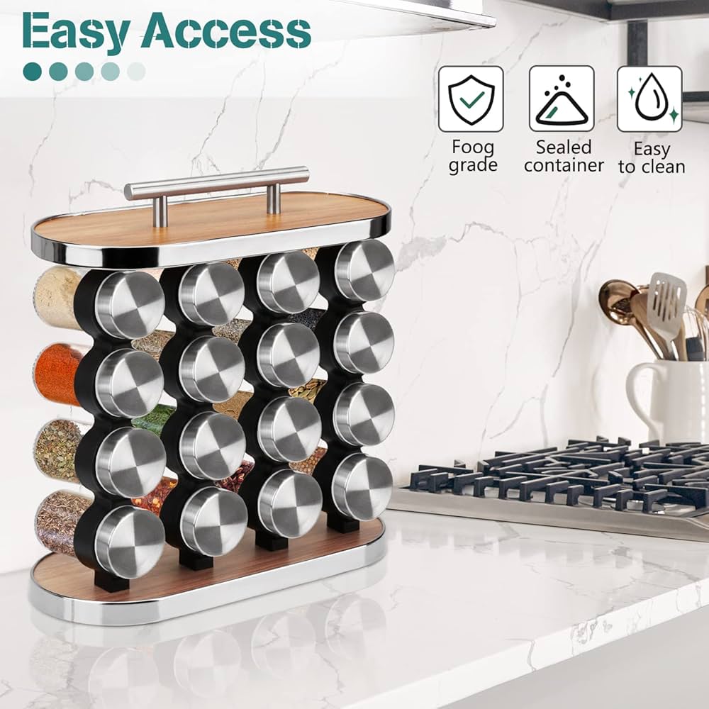 Spice Rack with Jars