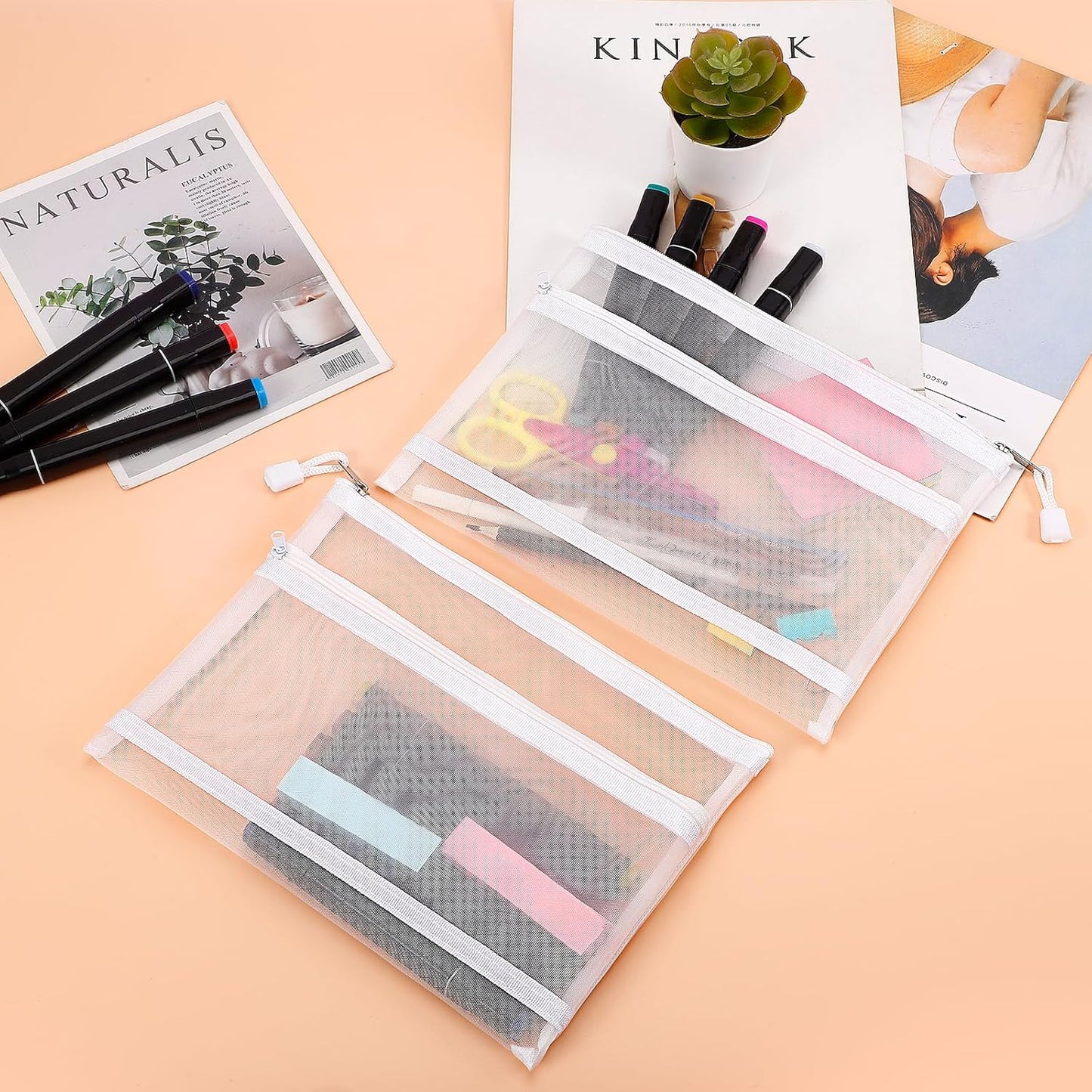 2 Layers Cosmetic Zipper Pouch