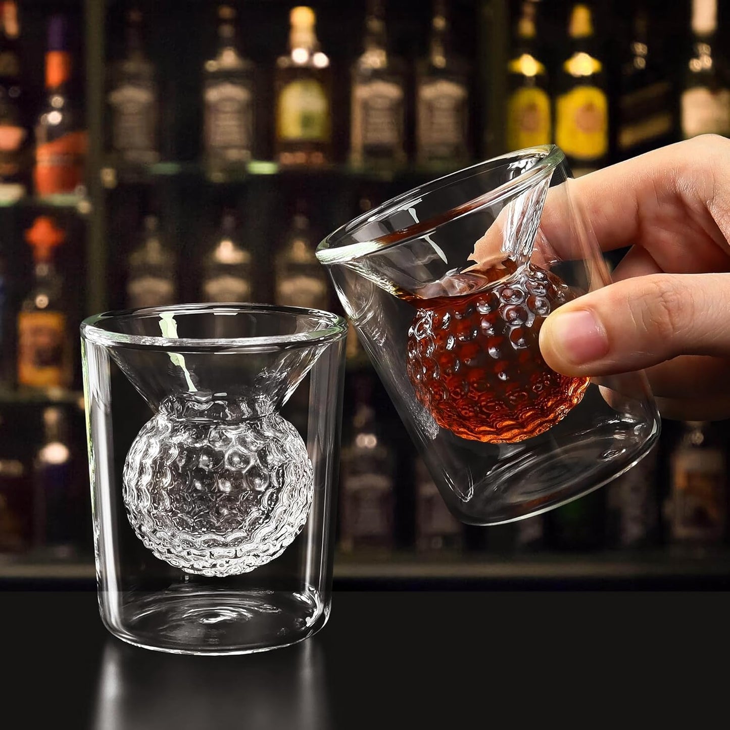 Double Layer Golf Ball Glass