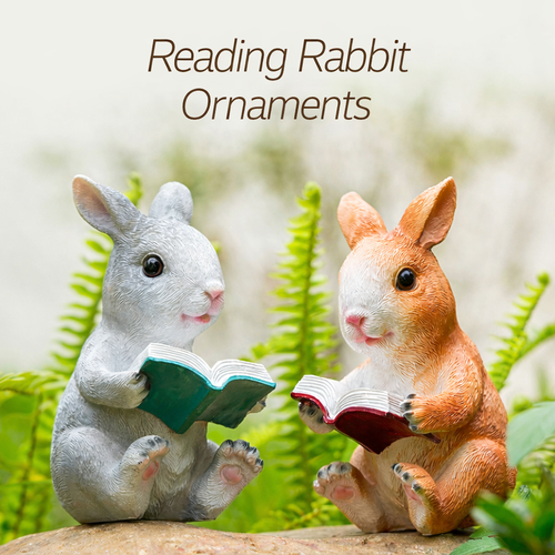 Reading Rabbit Ornaments