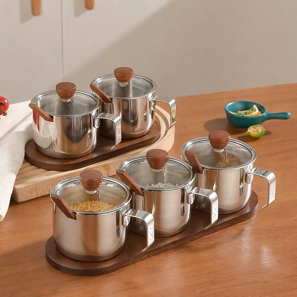 Stainless Steel Seasoning Jar Set