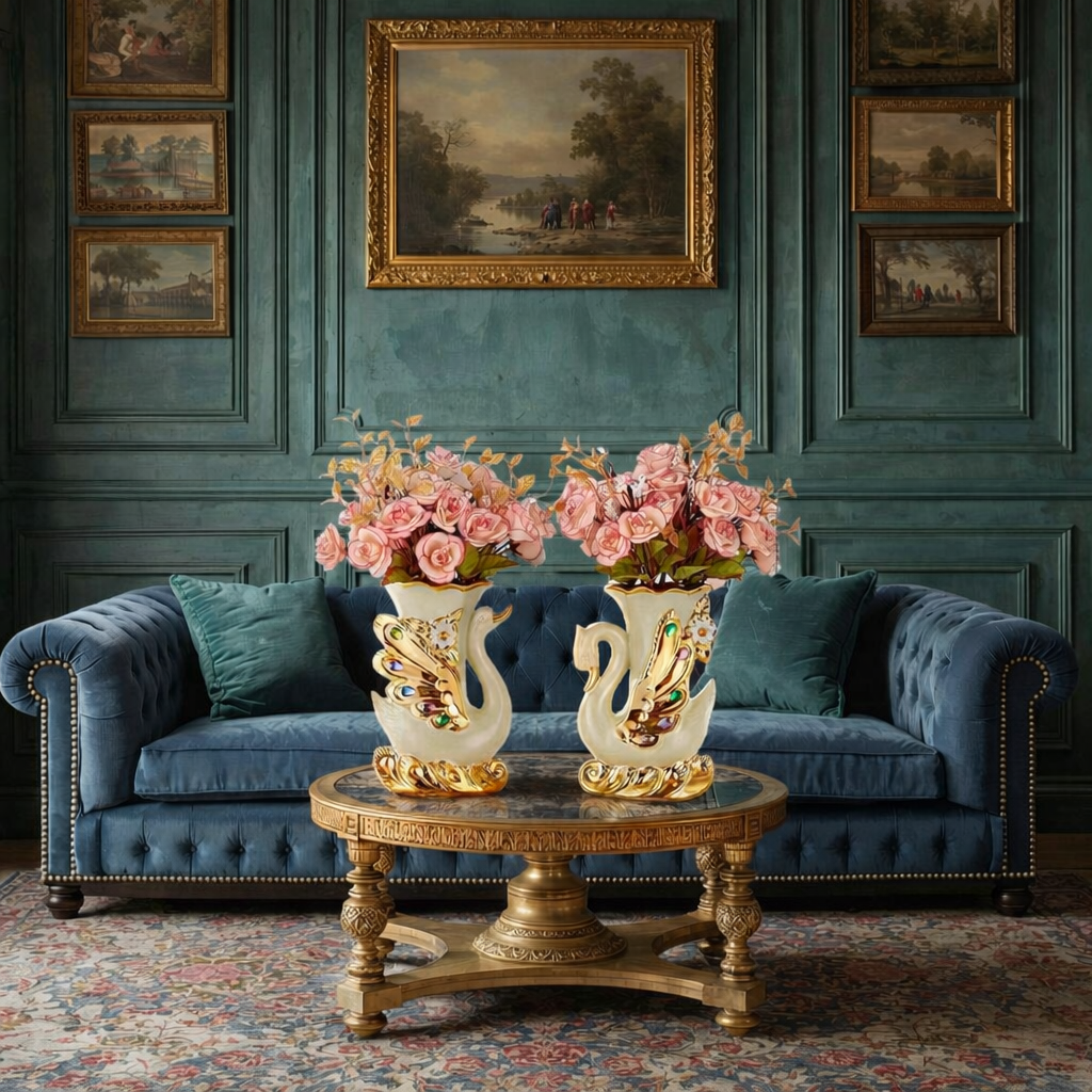 Luxury Swan Flower Pot(Only vase)