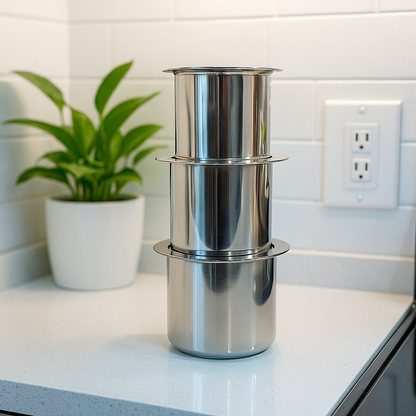 Flat Base Stainless Steel Container Set