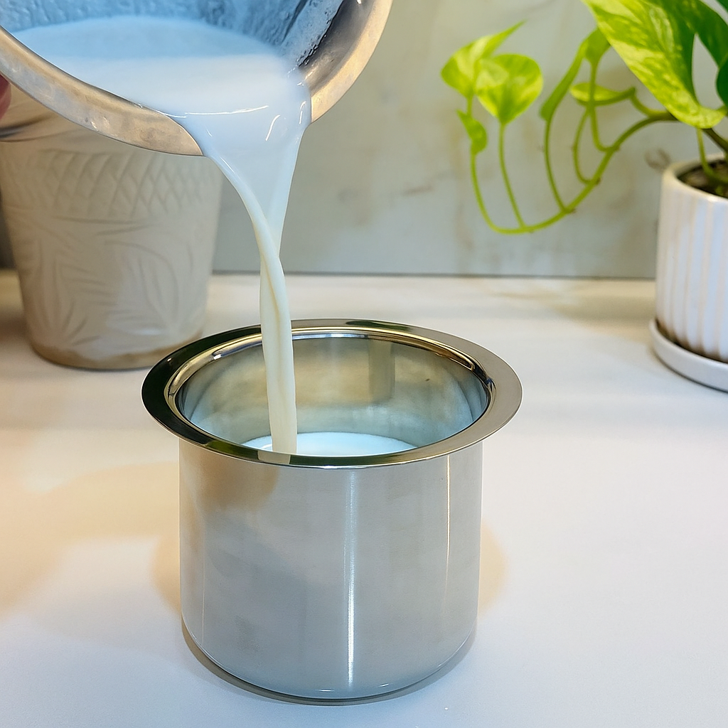 Flat Base Stainless Steel Container Set