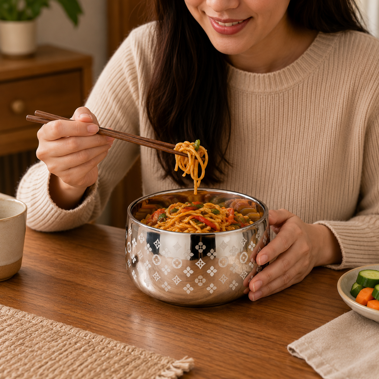 Double-Layer Food Bowl