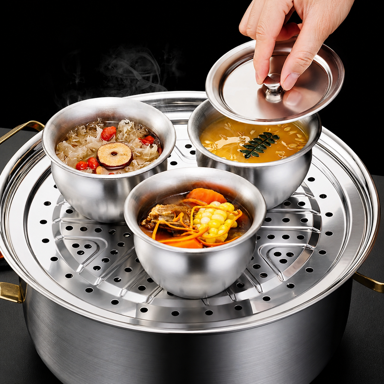 Stainless Steel Bowl with Lid