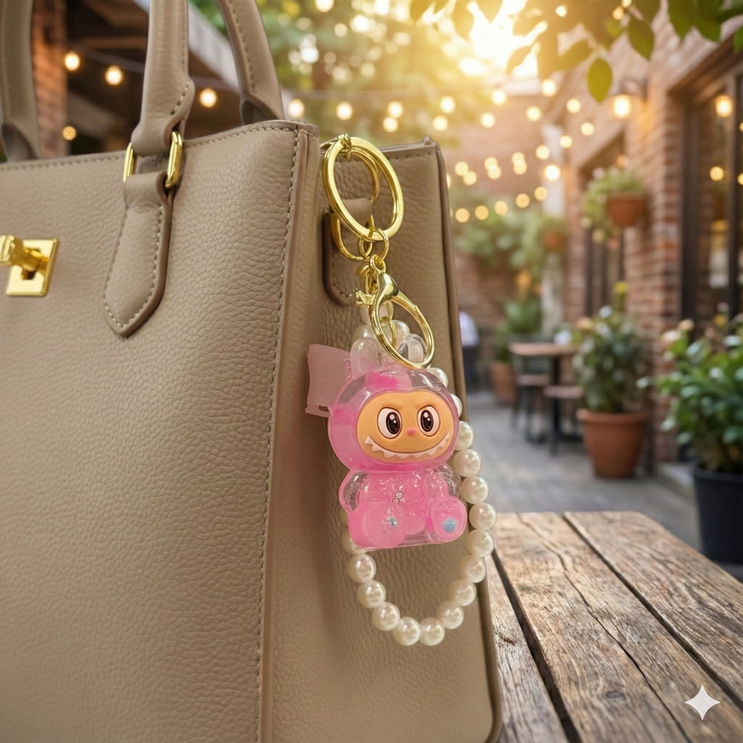 Labubu Pearl Keychain