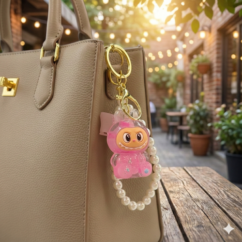 Labubu Pearl Keychain
