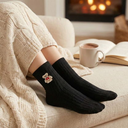 Cute Bear Crew Socks