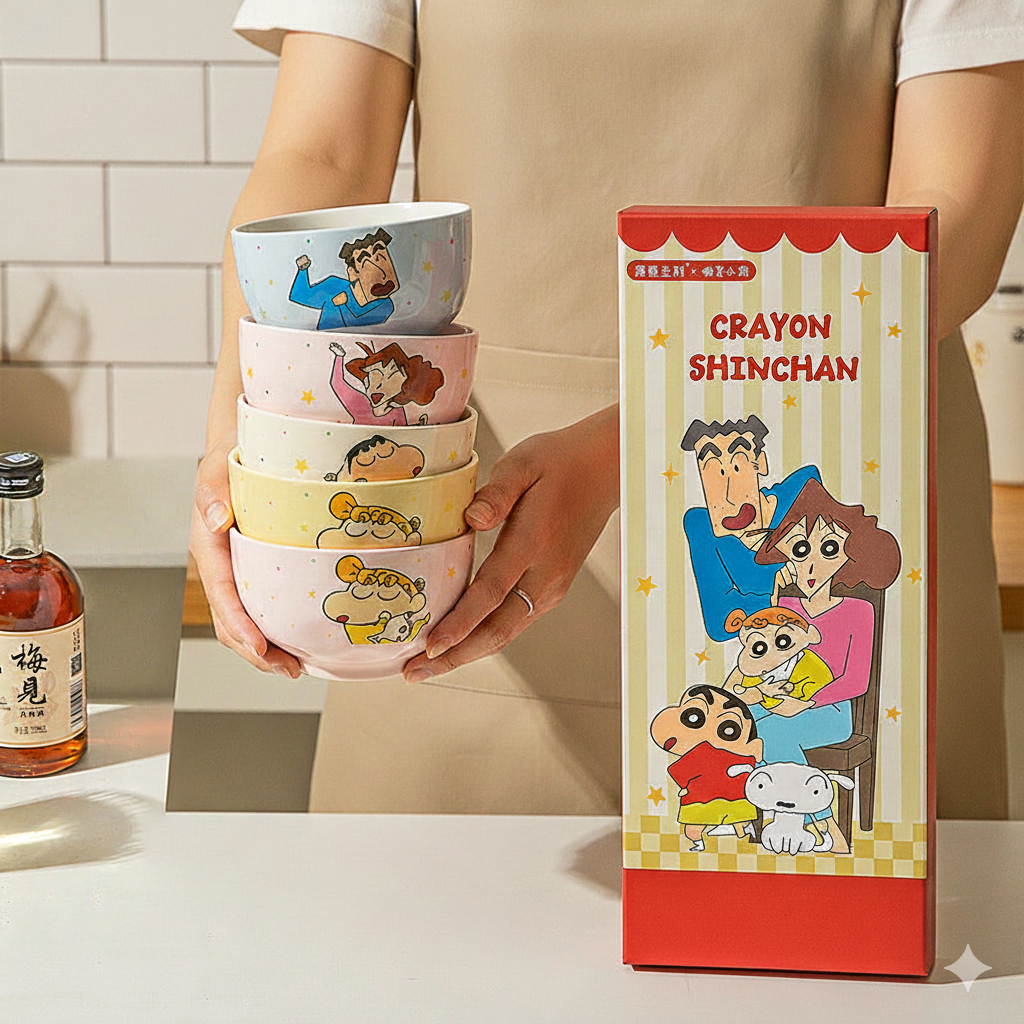 Shinchan & Friends Bowl Set