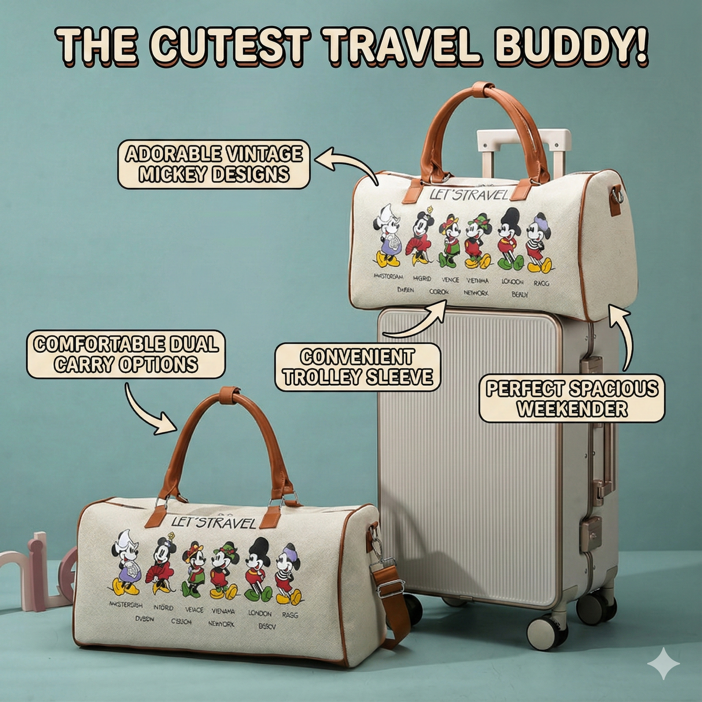 Disney Mickey Travel Duffel Bag