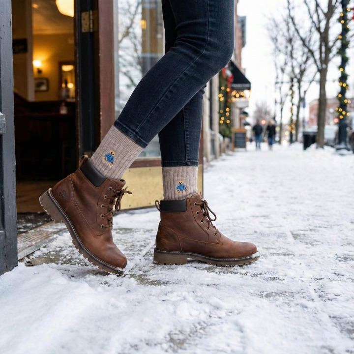 Cute Bear Crew Socks