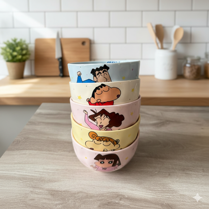 Shinchan & Friends Bowl Set