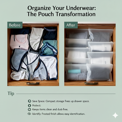 Transparent Storage Pouches