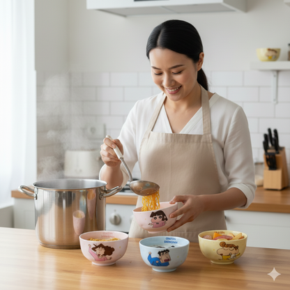 Shinchan & Friends Bowl Set