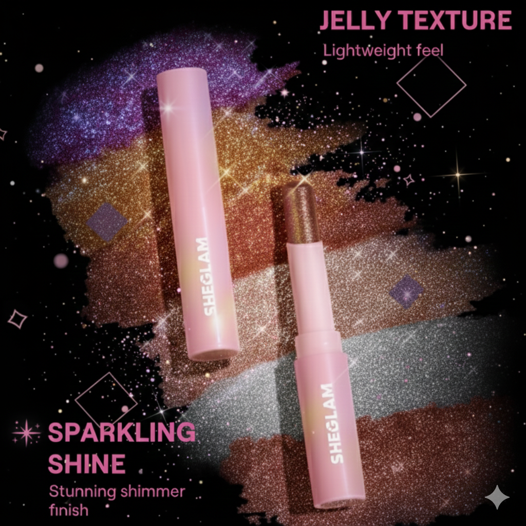 Eye Shadow Crystal Jelly Stick  (Pack of 6)