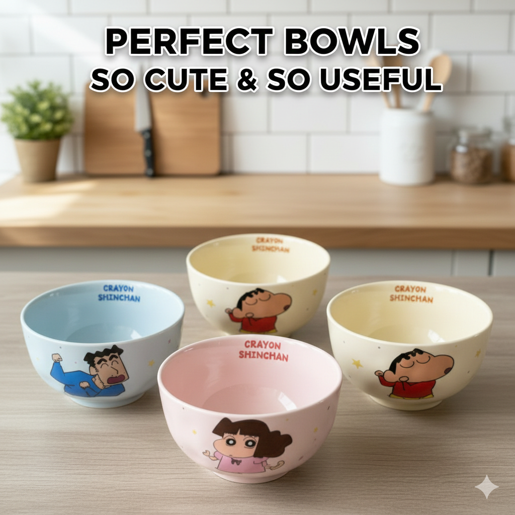 Shinchan & Friends Bowl Set