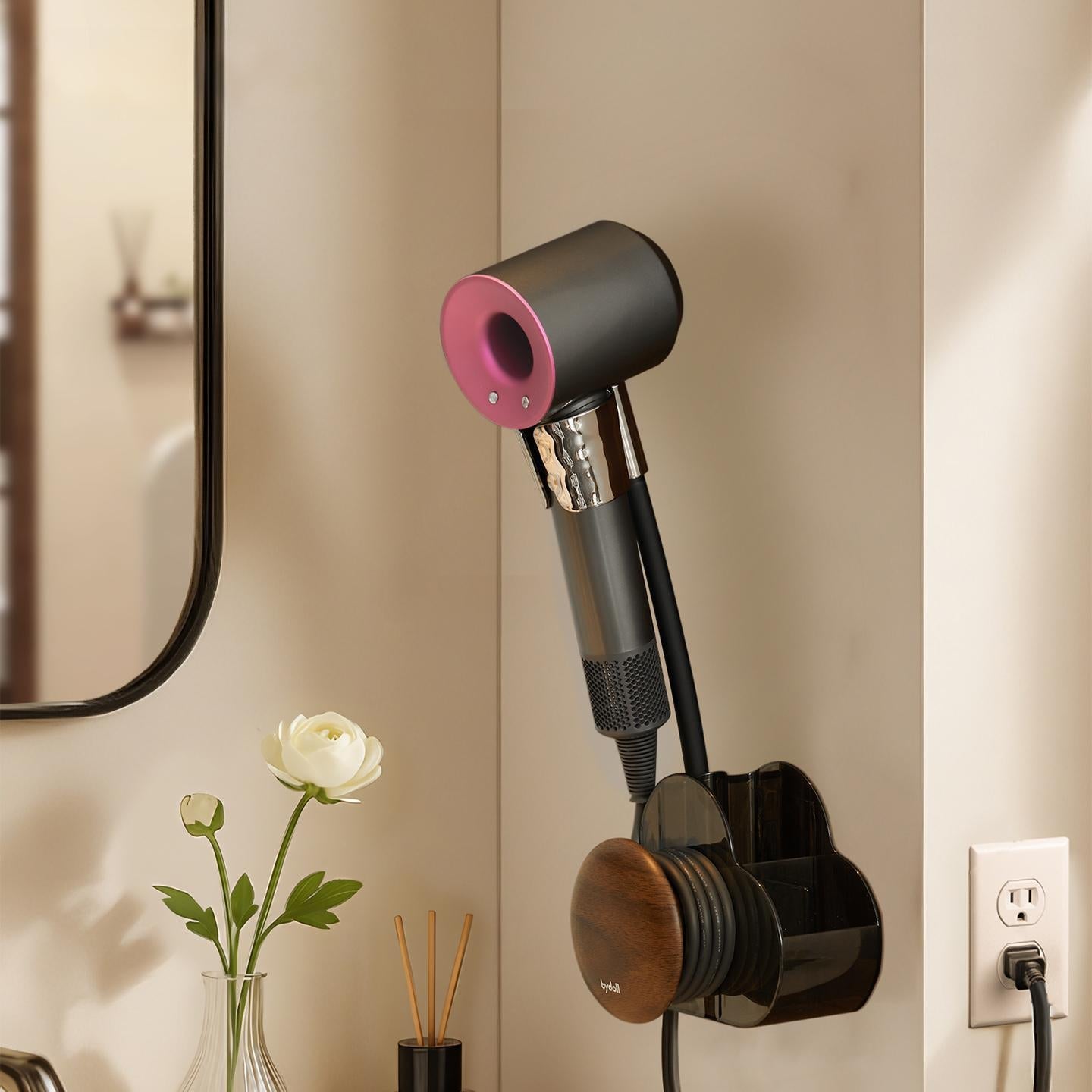 Wooden Hair Dryer Holder