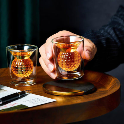 Double Layer Golf Ball Glass