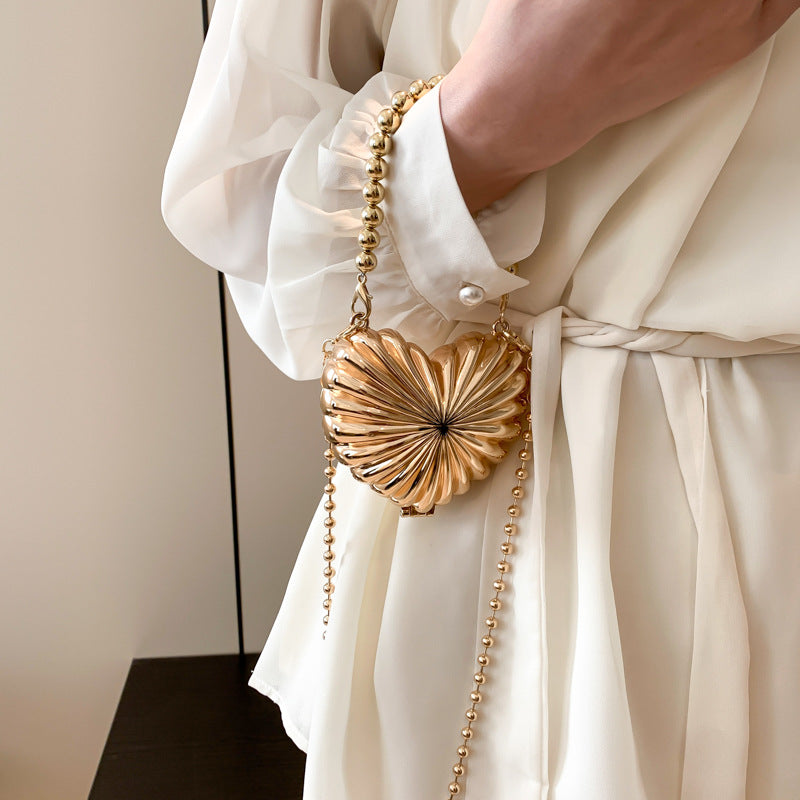 Heart Golden Bag