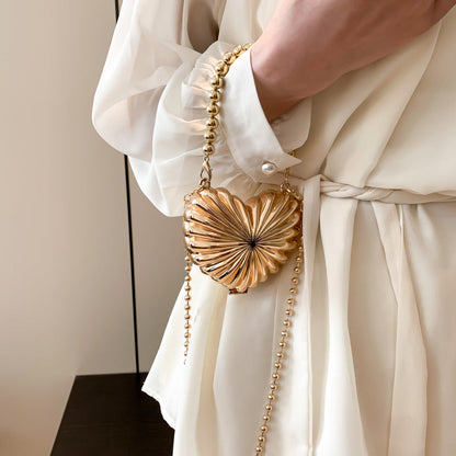 Heart Golden Bag