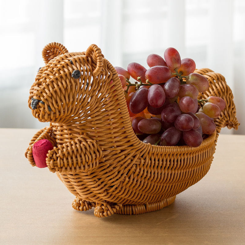 Squirrel Woven Basket
