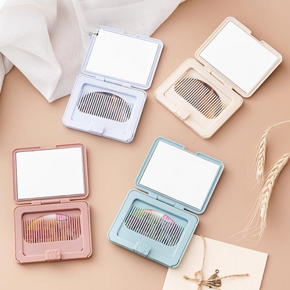 Portable Mirror With Comb