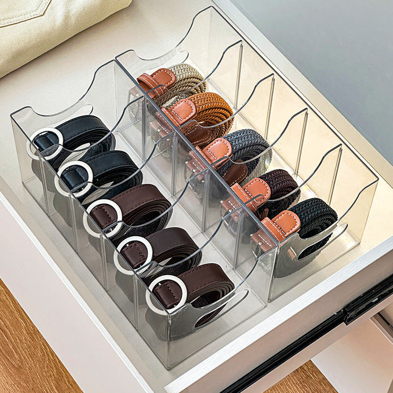 Transparent Belt Storage Box