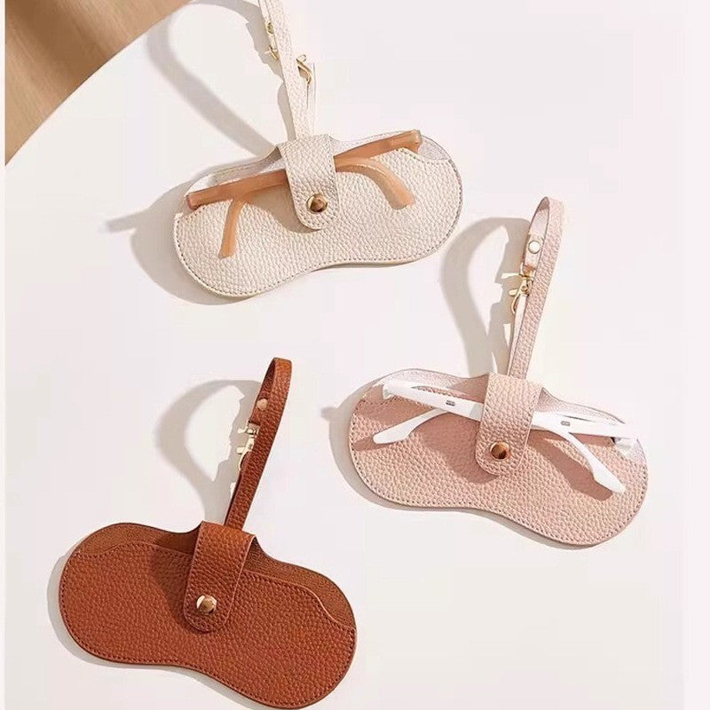 Portable Leather Sunglasses Holder