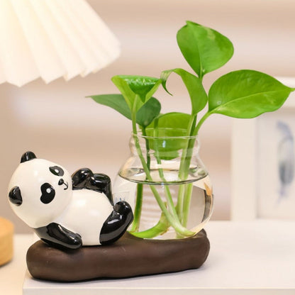 Panda Plant Glass Vase