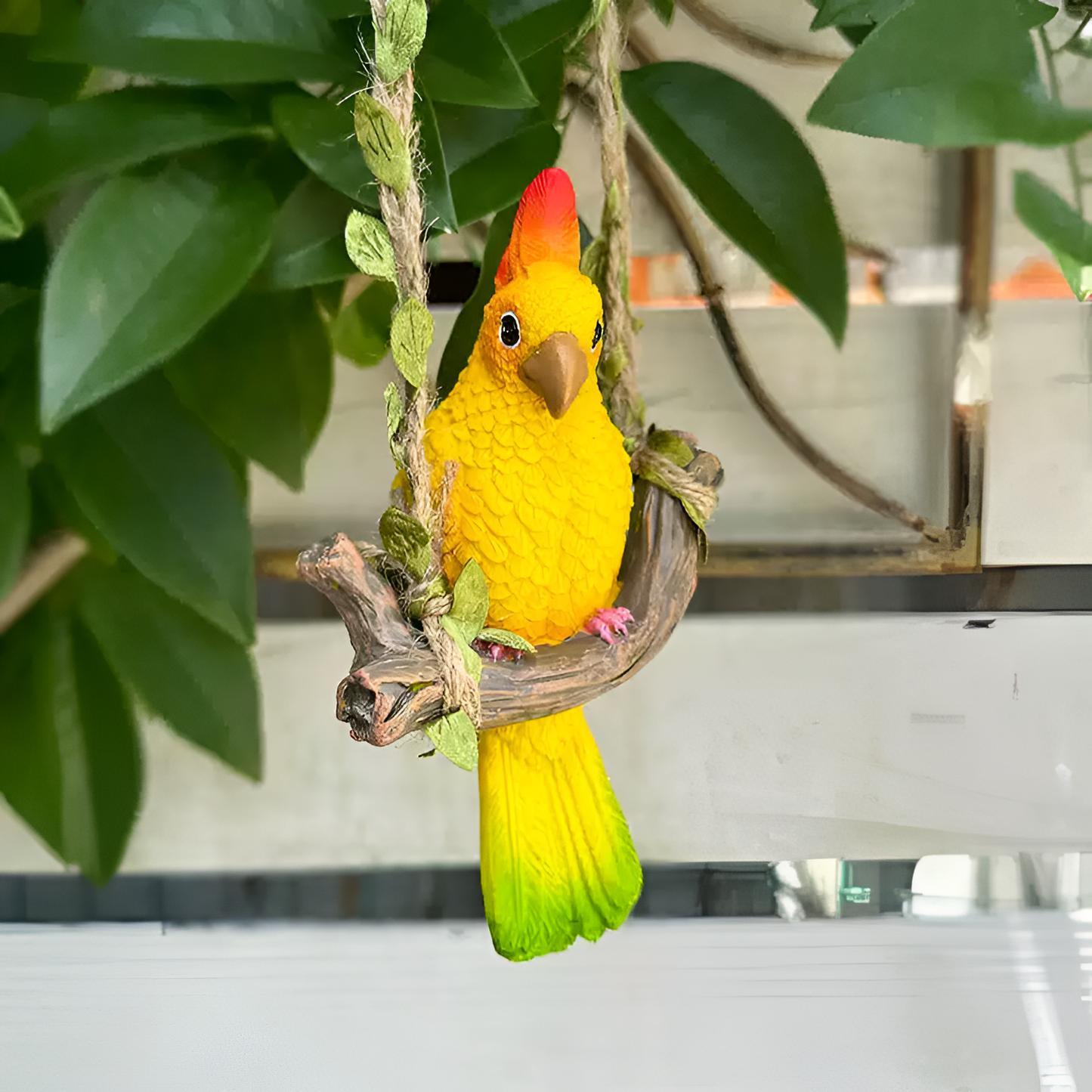 Hanging Parrot Decor Ornament