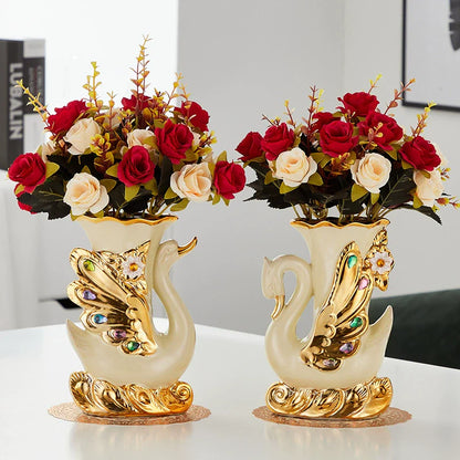 Luxury Swan Flower Pot(Only vase)