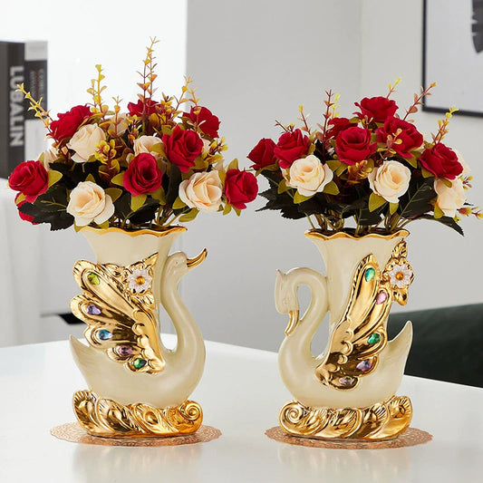 Luxury Swan Flower Pot(Only vase)