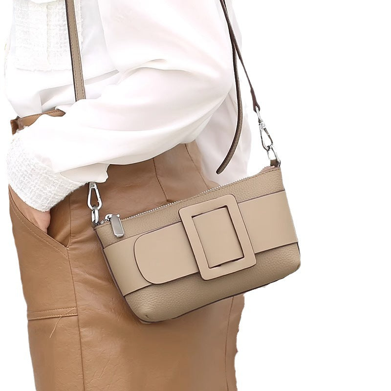 Shoulder Bag with Elegant Buckle